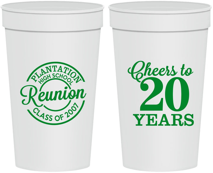 Personalized Class Reunion 32 oz Stadium Cups - Class Of 2007 20 Year | 140021