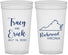 Personalized Wedding 32 oz Stadium Cups - Virginia | 145