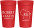 Personalized Wedding 32 oz Stadium Cups - Wisconsin | 148