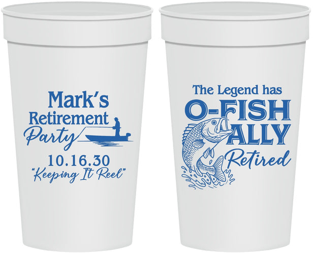 Personalized Retirement 32 oz Stadium Cups - Ofishally Retired | 150008
