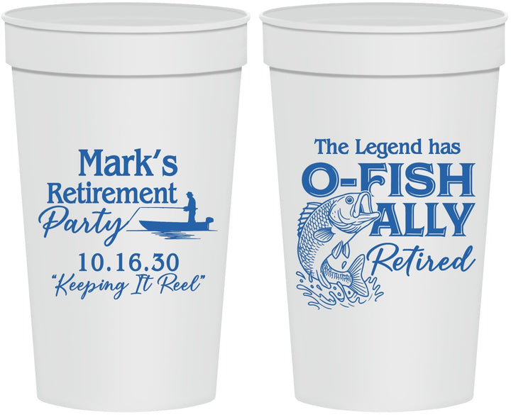 Personalized Retirement 32 oz Stadium Cups - Ofishally Retired | 150008
