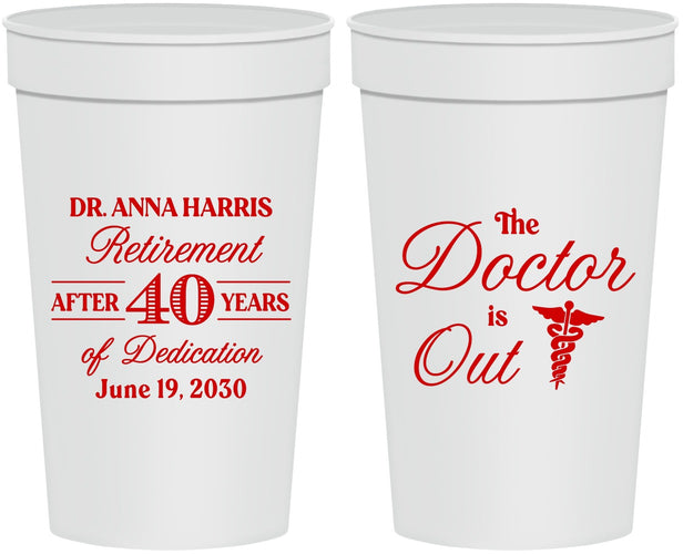 Personalized Retirement 32 oz Stadium Cups - Doctor | 150017