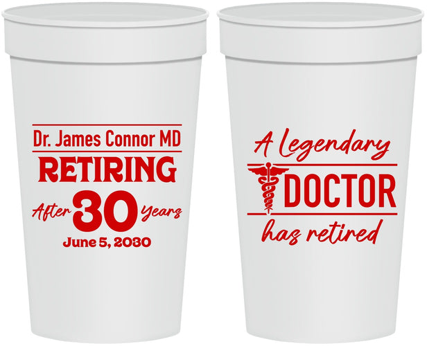 Personalized Retirement 32 oz Stadium Cups - Doctor | 150018