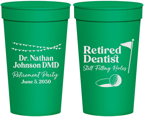 Personalized Retirement 32 oz Stadium Cups - Dentist | 150019
