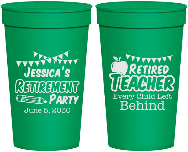 Personalized Retirement 32 oz Stadium Cups - Teacher | 150021