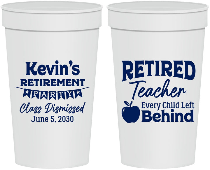 Personalized Retirement 32 oz Stadium Cups - Teacher | 150022