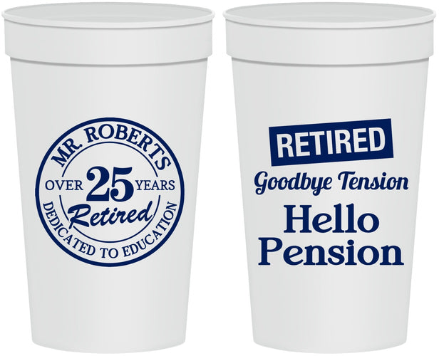 Personalized Retirement 32 oz Stadium Cups - Teacher | 150024