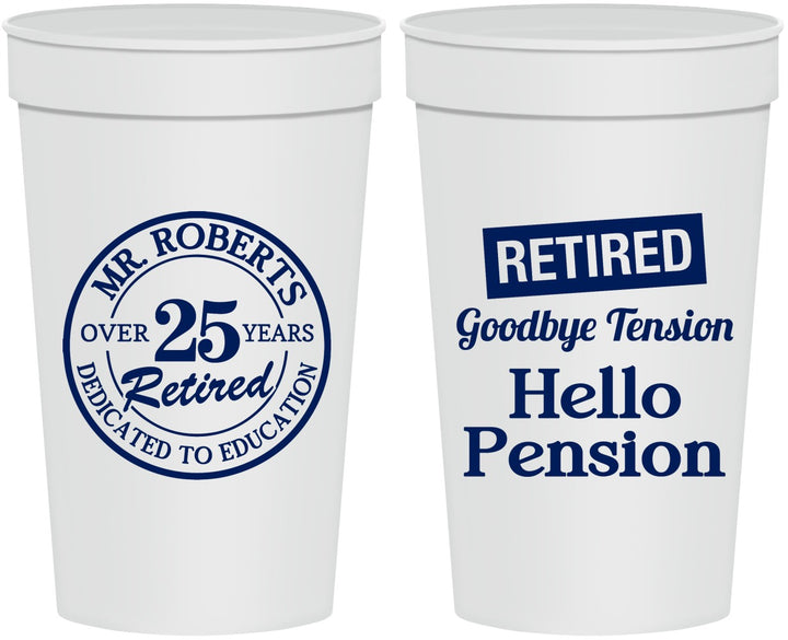Personalized Retirement 32 oz Stadium Cups - Teacher | 150024