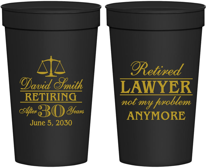 Personalized Retirement 32 oz Stadium Cups - Lawyer | 150025