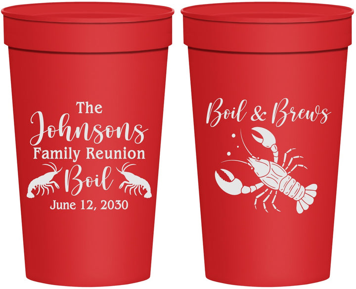Personalized Family Reunion 32 oz Stadium Cups - Crawfish Boil | 160005