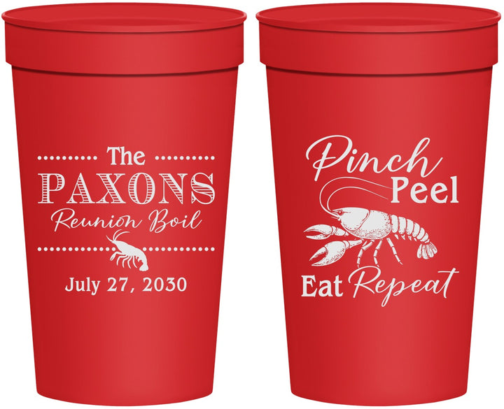 Personalized Family Reunion 32 oz Stadium Cups - Crawfish Boil | 160006