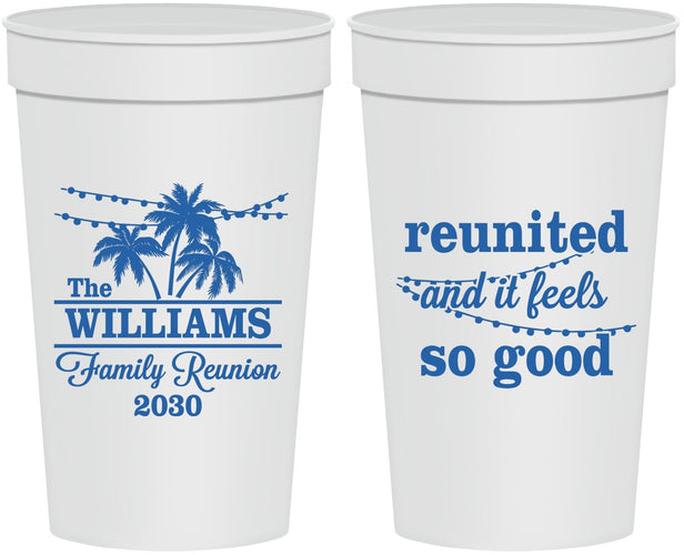 Personalized Family Reunion 32 oz Stadium Cups - Beach Reunited | 160010