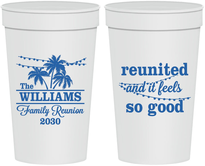 Personalized Family Reunion 32 oz Stadium Cups - Beach Reunited | 160010