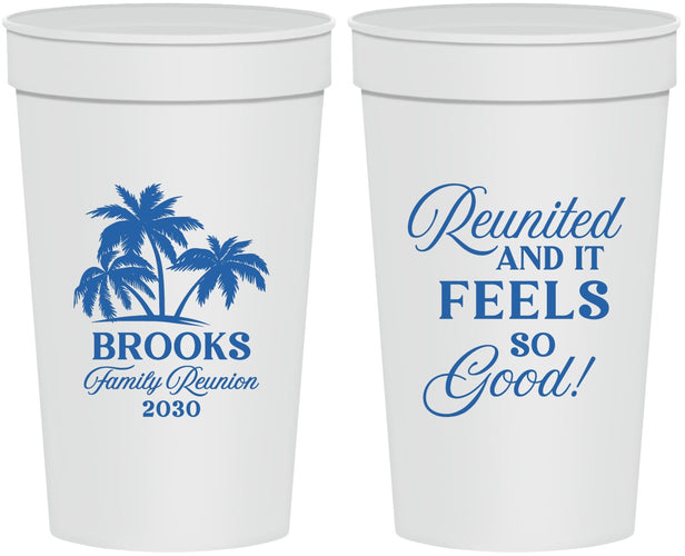 Personalized Family Reunion 32 oz Stadium Cups - Beach Reunited | 160017