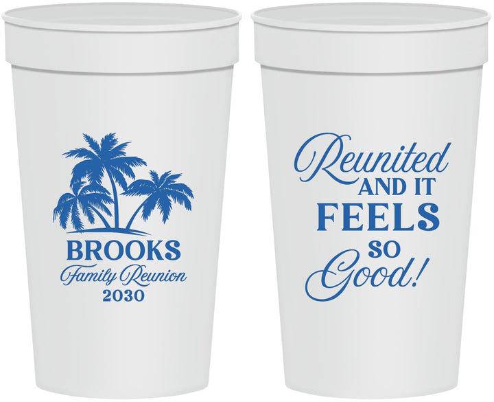 Personalized Family Reunion 32 oz Stadium Cups - Beach Reunited | 160017