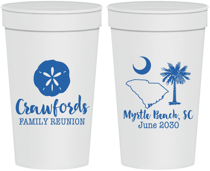 Personalized Family Reunion 32 oz Stadium Cups - South Carolina | 160018