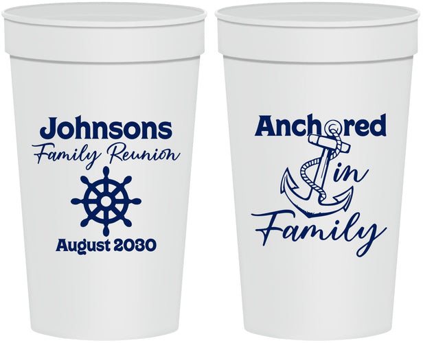 Personalized Family Reunion 32 oz Stadium Cups - Cruise Nautical | 160020