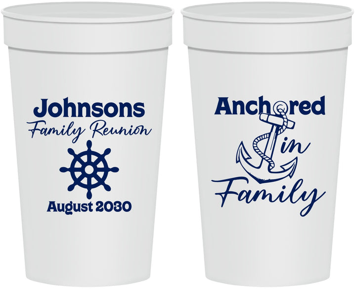Personalized Family Reunion 32 oz Stadium Cups - Cruise Nautical | 160020
