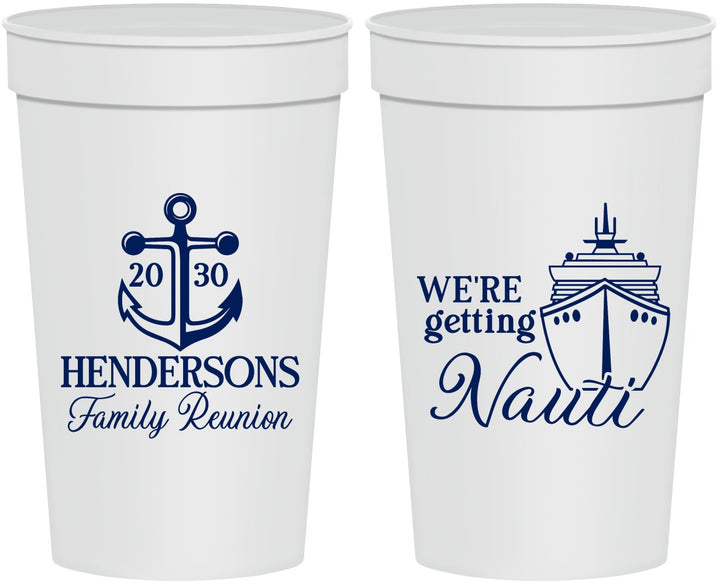 Personalized Family Reunion 32 oz Stadium Cups - Cruise Nautical | 160021