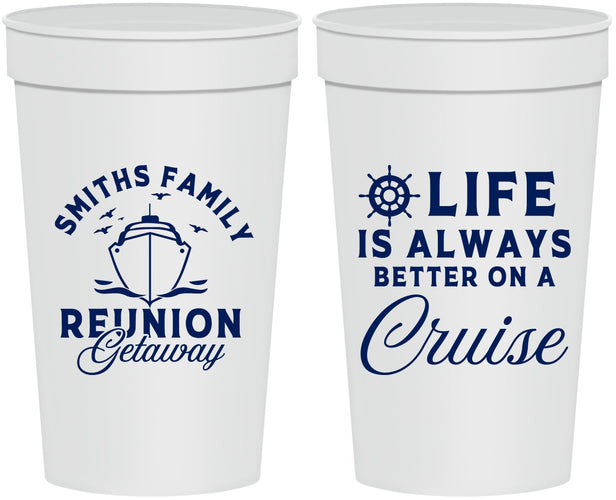 Personalized Family Reunion 32 oz Stadium Cups - Cruise Nautical | 160022
