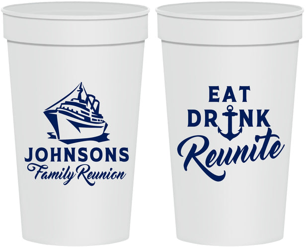 Personalized Family Reunion 32 oz Stadium Cups - Cruise Nautical | 160023