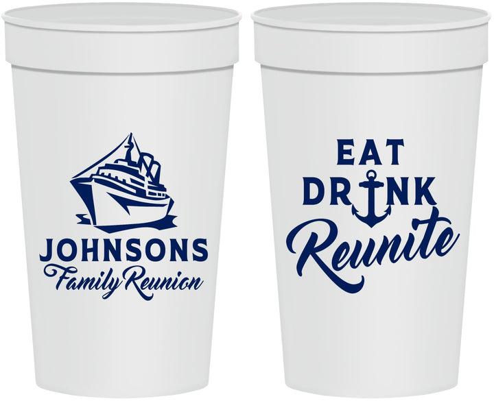 Personalized Family Reunion 32 oz Stadium Cups - Cruise Nautical | 160023