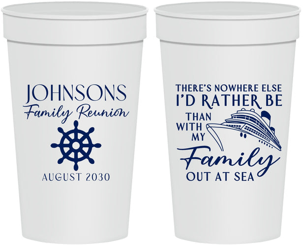 Personalized Family Reunion 32 oz Stadium Cups - Cruise Nautical | 160024