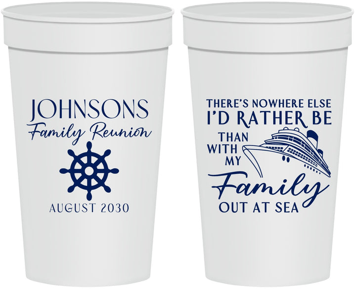 Personalized Family Reunion 32 oz Stadium Cups - Cruise Nautical | 160024