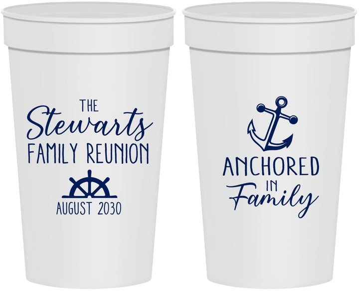 Personalized Family Reunion 32 oz Stadium Cups - Cruise Anchor | 160029