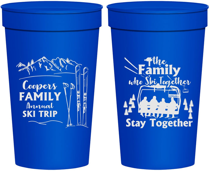 Personalized Family Reunion 32 oz Stadium Cups - Ski Trip | 160041