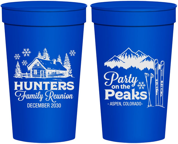 Personalized Family Reunion 32 oz Stadium Cups - Ski Trip | 160042