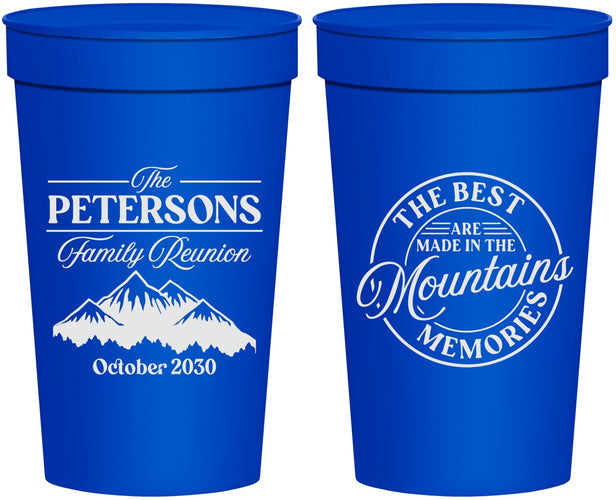 Personalized Family Reunion 32 oz Stadium Cups - Mountains | 160043
