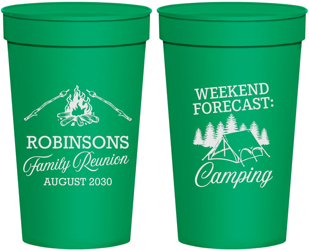 Personalized Family Reunion 32 oz Stadium Cups - Camping | 160044