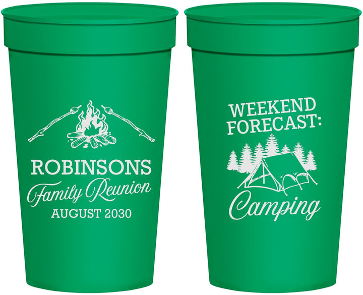 Personalized Family Reunion 32 oz Stadium Cups - Camping | 160044