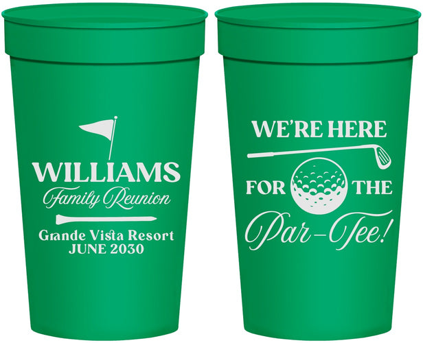 Personalized Family Reunion 32 oz Stadium Cups - Golf | 160047