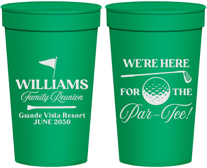 Personalized Family Reunion 32 oz Stadium Cups - Golf | 160047