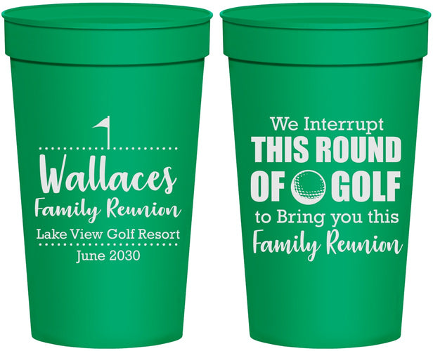 Personalized Family Reunion 32 oz Stadium Cups - Golf | 160048