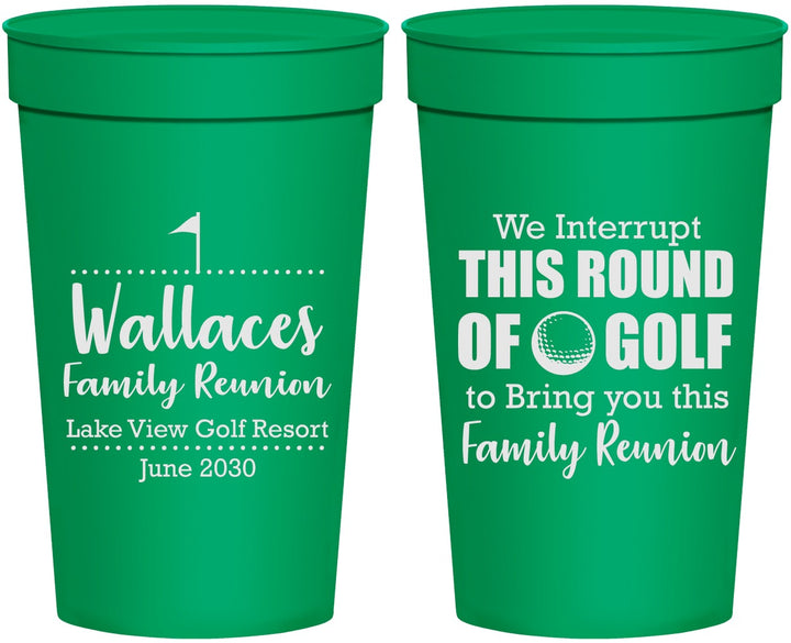 Personalized Family Reunion 32 oz Stadium Cups - Golf | 160048