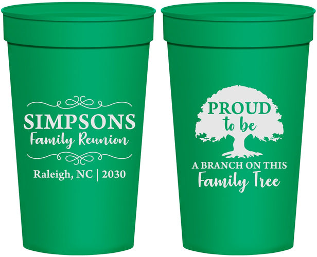 Personalized Family Reunion 32 oz Stadium Cups - Family Tree | 160050