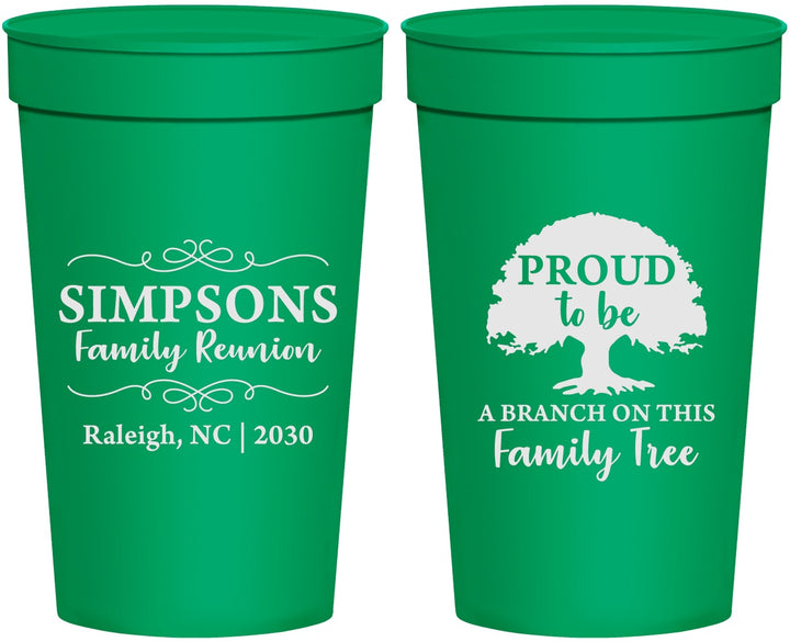 Personalized Family Reunion 32 oz Stadium Cups - Family Tree | 160050
