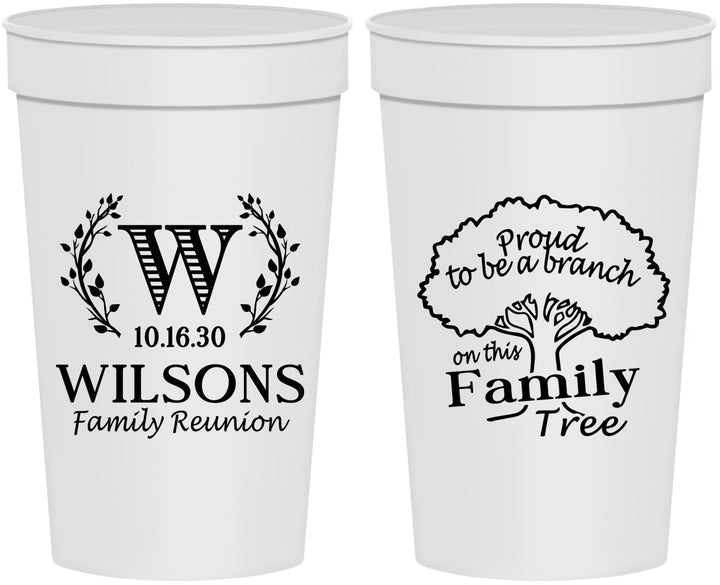 Personalized Family Reunion 32 oz Stadium Cups - Monogram Tree | 160056