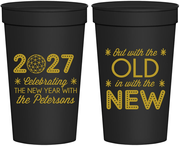 Personalized New Years 32 oz Stadium Cups - 2027 Out With The Old | 170000