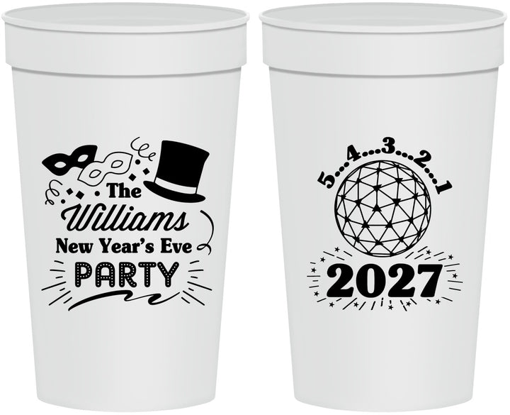 Personalized New Years 32 oz Stadium Cups - 2027 Ball | 170005