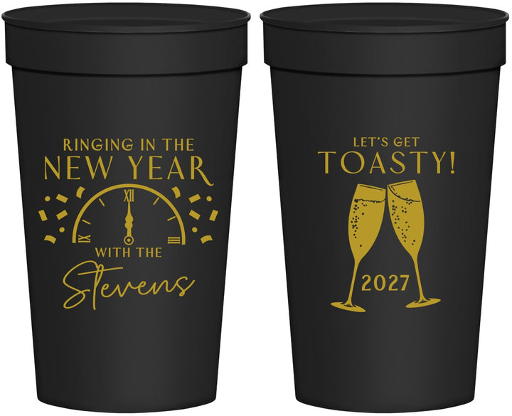 Personalized New Years 32 oz Stadium Cups - 2027 Toast | 170008