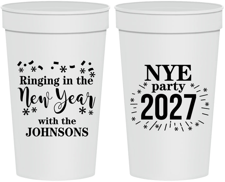 Personalized New Years 32 oz Stadium Cups - 2027 Ringing In | 170013