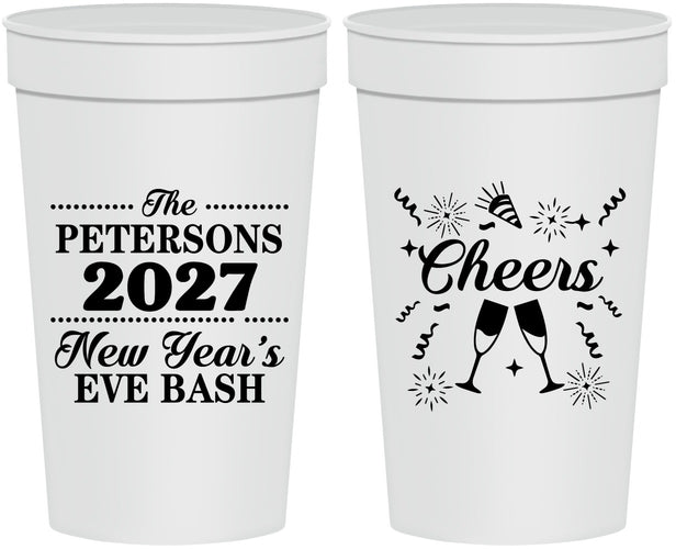 Personalized New Years 32 oz Stadium Cups - 2027 Cheers | 170017