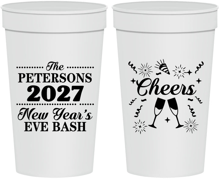 Personalized New Years 32 oz Stadium Cups - 2027 Cheers | 170017