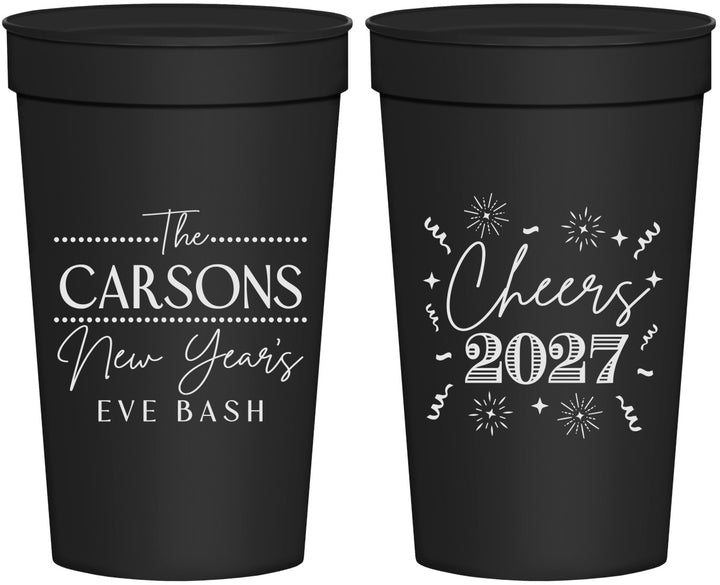 Personalized New Years 32 oz Stadium Cups - 2027 Cheers | 170018