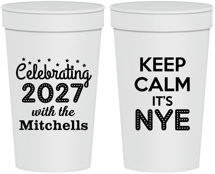 Personalized New Years 32 oz Stadium Cups - 2027 Nye | 170025