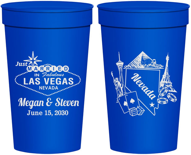 Personalized Wedding 32 oz Stadium Cups - Nevada | 177